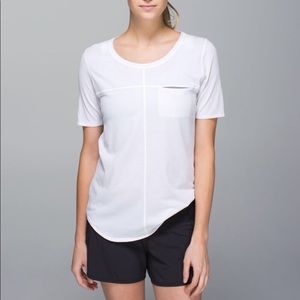 Lululemon Runaway Tee Reflective Pocket White